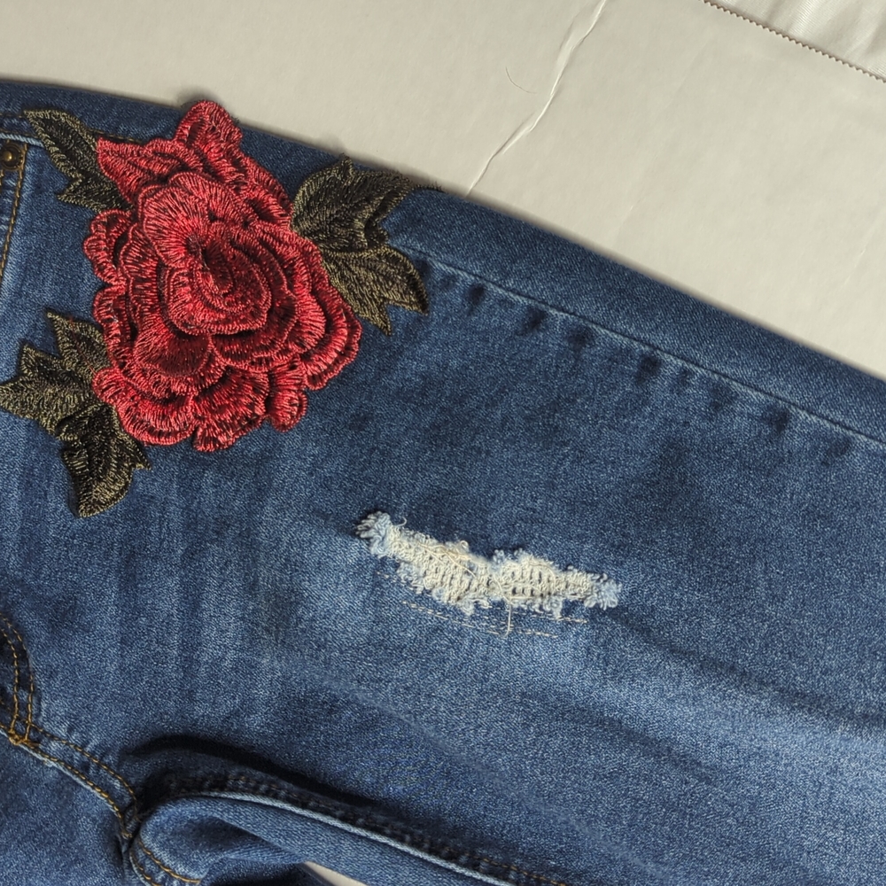 Boom Boom Jeans With Rose Applique View 4